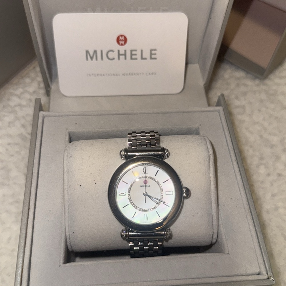 Michele Caber Diamond Bracelet Watch, 35mm